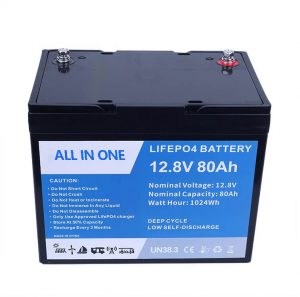 Lifepo4 Litium-ioonbattery 12v 80Ah