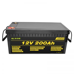 Aanpasbare elektriese motor 12V Lifepo4 battery 12.8v 200ah met 2000 siklus lewenslange lifepo4 battery