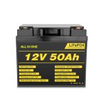 12V 50Ah herlaaibare Deep Cycle Lifepo4-batterypakket vir elektriese kragstelsel