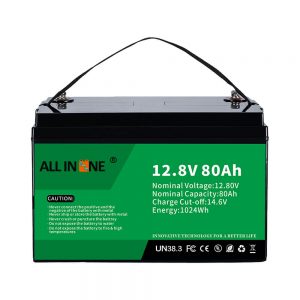 Gewildste vervanging van loodsuur Solar RV Marine LiFePO4 12V 80Ah litiumbattery