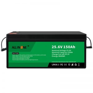 25,6V 150Ah LiFePO4 loodsuur vervanging van litiumioonbattery 24V 150Ah