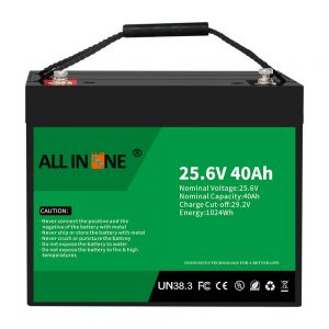 25.6V 40Ah litium yster fosfaat battery/vervanging