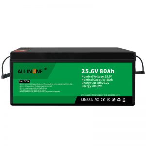 25.6V 80Ah veiligheid/lang lewensduur LFP -battery vir RV/Karavaan/UPS/gholfkarretjie 24V 80Ah