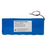 Lifepo4-batterypak 9.6V 12AH 3S2P vir sonkragstraatlig