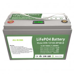 ALL IN ONE Diepsiklus 12V100Ah LiFePO4-battery met intelligente BMS vir huishoudelike energieopbergingsiste